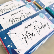 Load image into Gallery viewer, Personalised Navy Thank You Teacher Chocolate Bar
