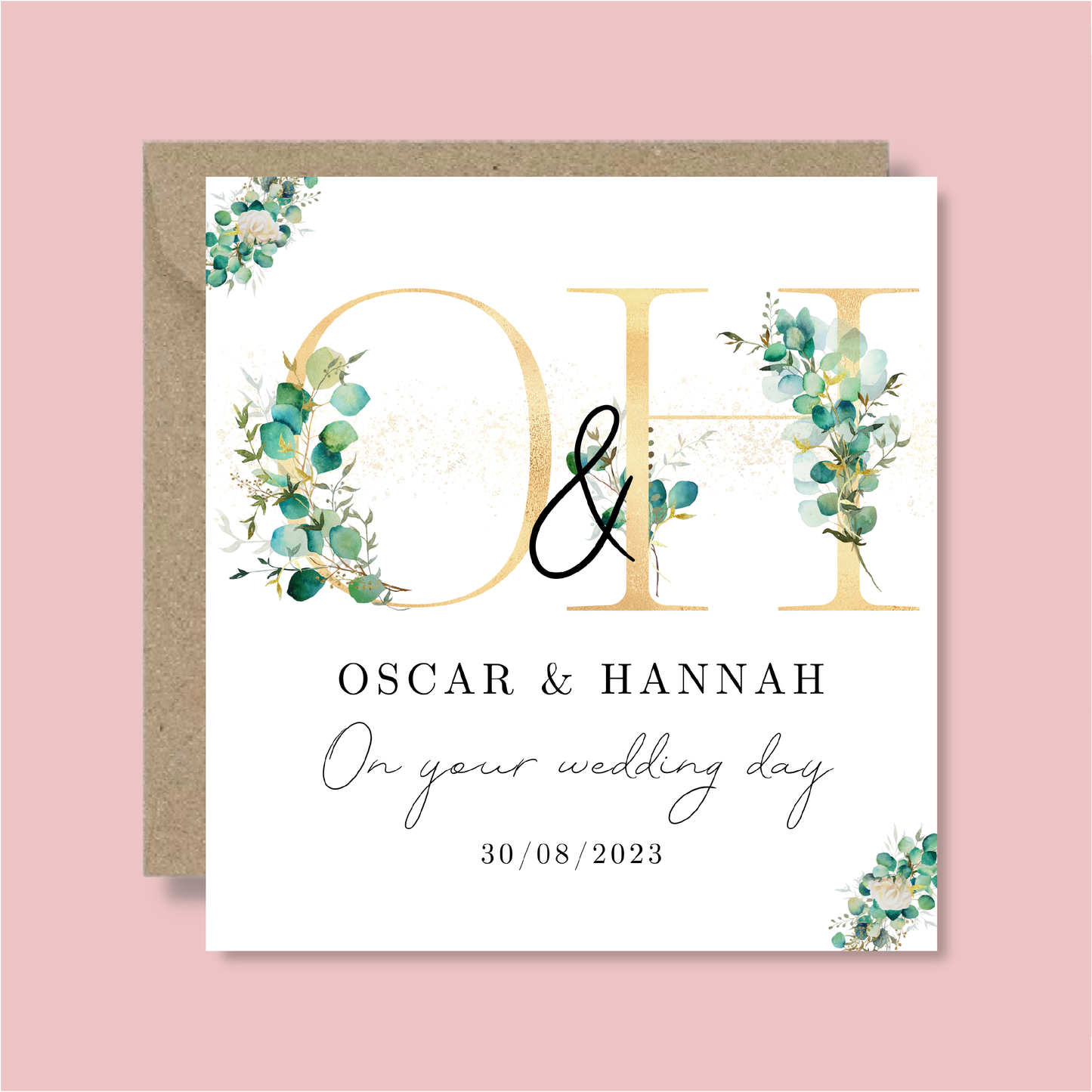 Personalised Wedding Card - Blush Boulevard Greeting Card