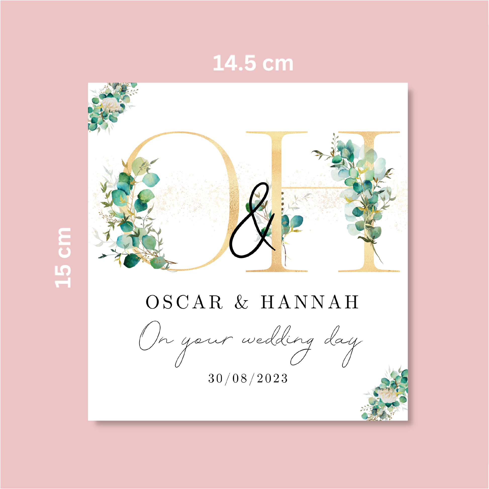 Personalised Wedding Card - Blush Boulevard Greeting Card