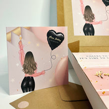 Load image into Gallery viewer, Personalised Girl Birthday Balloon Chocolate Box - Blush Boulevard Chocolate Box

