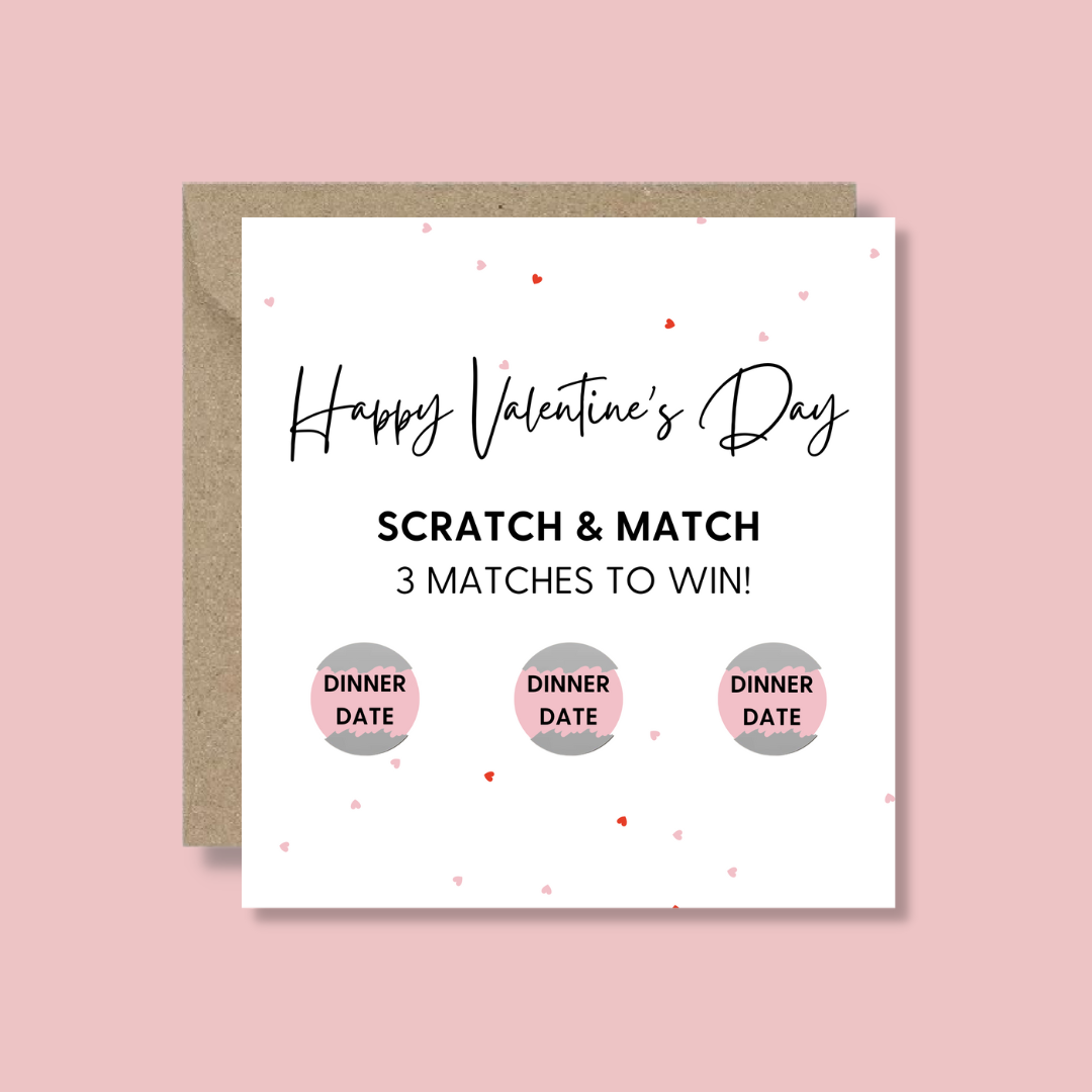 Personalised Scratch Off Valentine's Day Card - Blush Boulevard Greeting Card