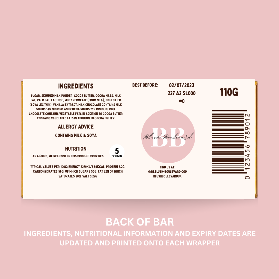 You're The Espresso To My Martini Chocolate Bar - Blush Boulevard Chocolate Bar