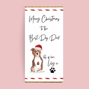 Personalised To The Best Dog Dad Chocolate Bar - Blush Boulevard Chocolate Bar