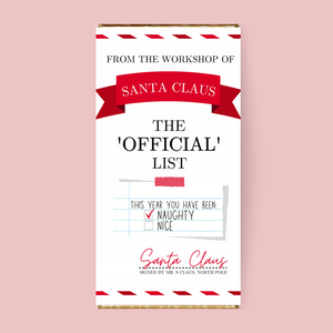 Naughty List Chocolate Bar - Blush Boulevard Chocolate Bar