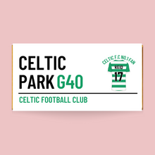 Load image into Gallery viewer, Personalised Celtic FC No.1 Fan Chocolate Bar - Blush Boulevard Chocolate Bar
