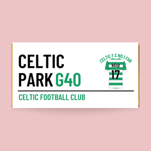 Personalised Celtic FC No.1 Fan Chocolate Bar - Blush Boulevard Chocolate Bar