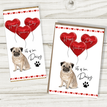 Load image into Gallery viewer, Personalised Valentine&#39;s Day From The Dog Chocolate Bar - Blush Boulevard Chocolate Bar
