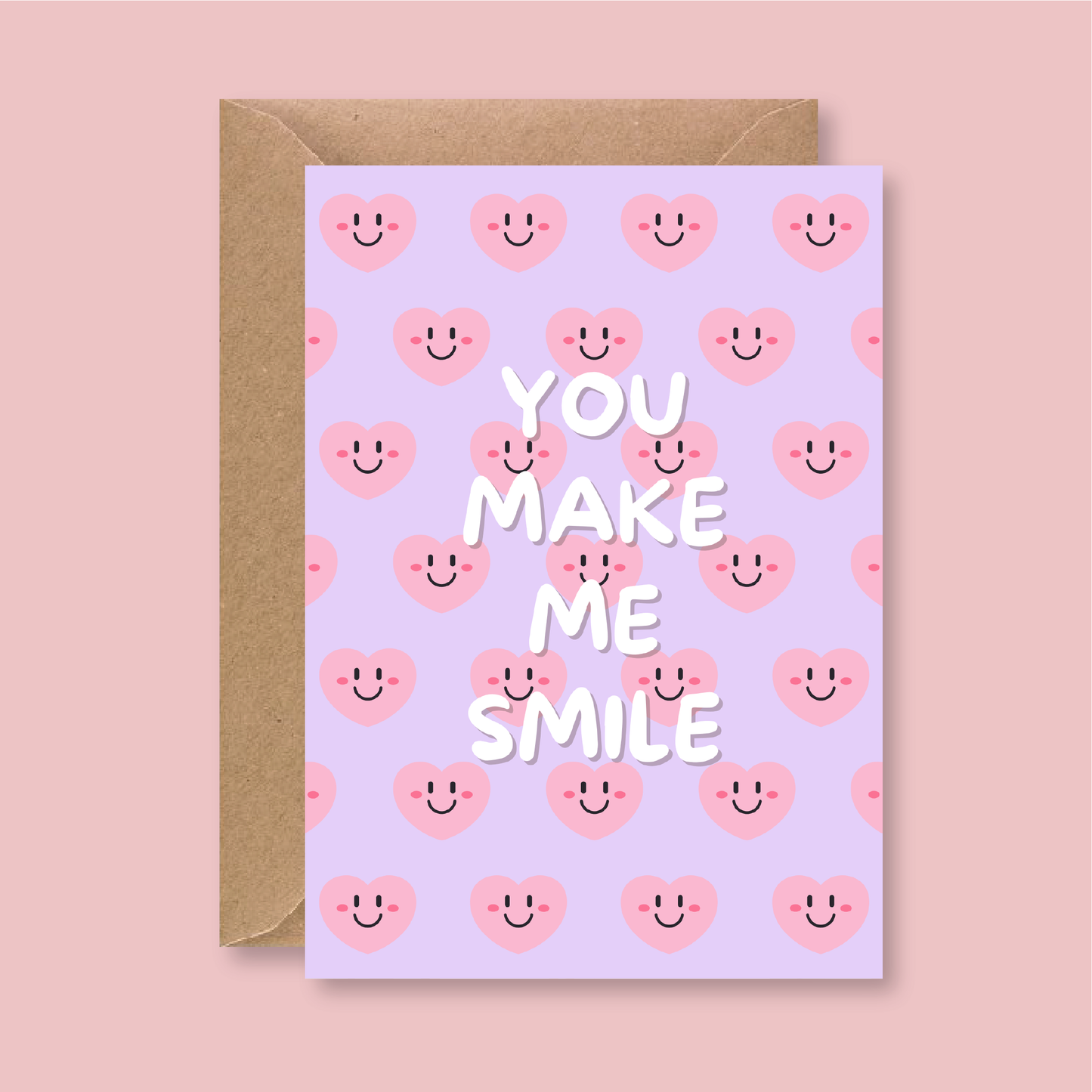 You Make Me Smile Just Because Card - Blush Boulevard Greeting Card