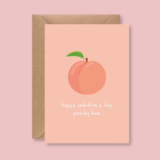 Peachy Bum Valentine's Day Card - Blush Boulevard Greeting Card