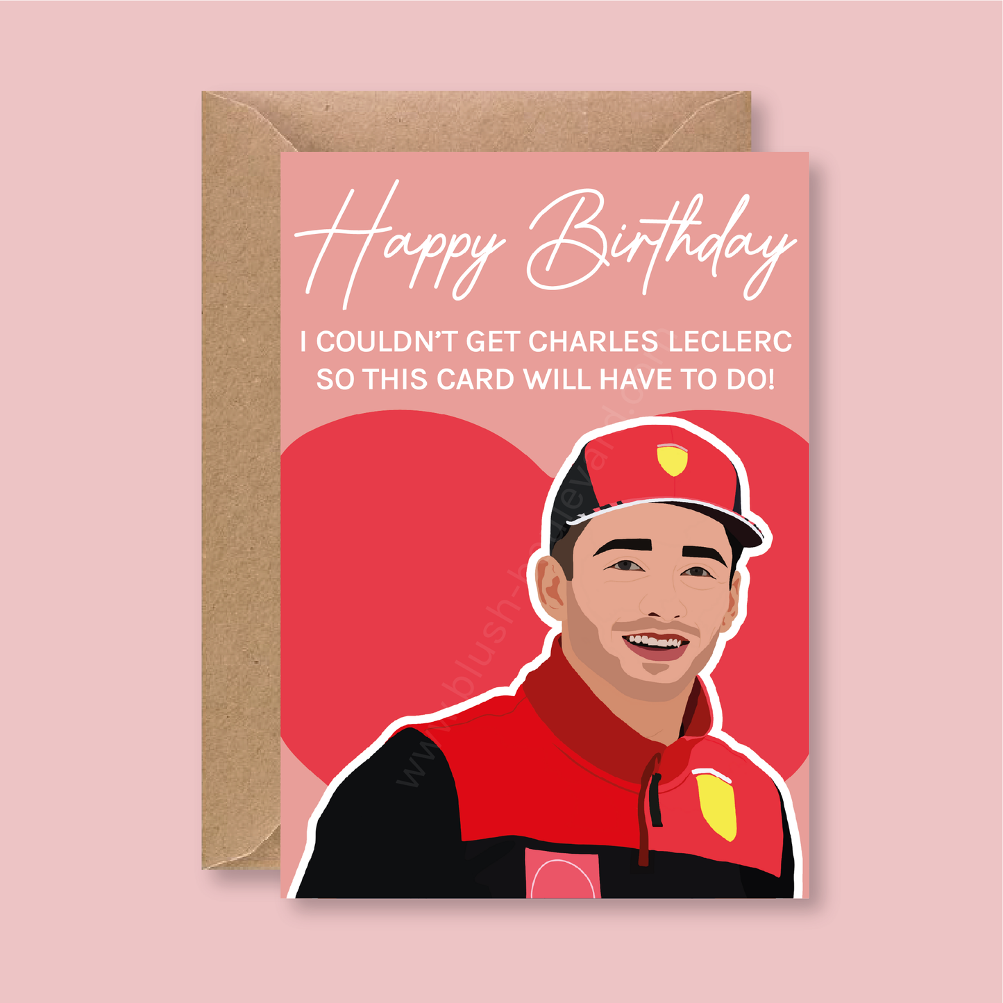 Charles Leclerc Birthday Card - Blush Boulevard Greeting Card