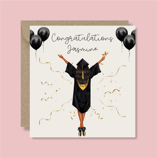 Personalised Congratulations Graduation Card - Blush Boulevard Greeting Card