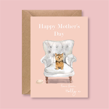 Load image into Gallery viewer, Personalised Happy Mother&#39;s Day From The Dog Card - Blush Boulevard Greeting Card
