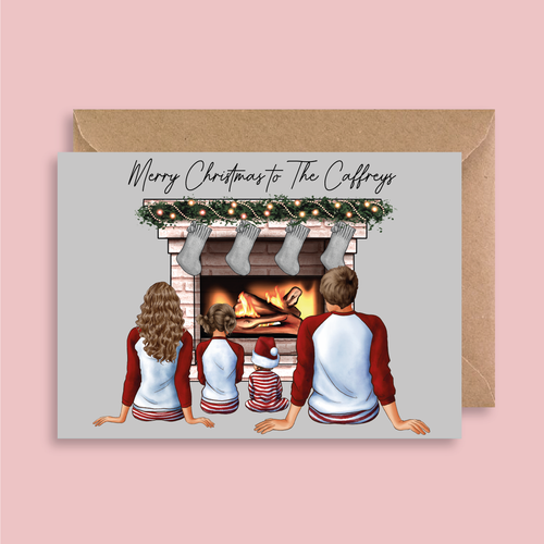 Personalised Family Christmas Card - Blush Boulevard Greeting Card