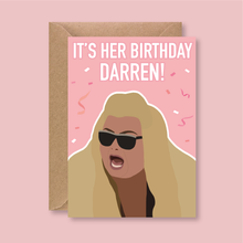 Load image into Gallery viewer, It&#39;s Her Birthday Darren Gemma Collins Celebrity Card - Blush Boulevard Greeting Card
