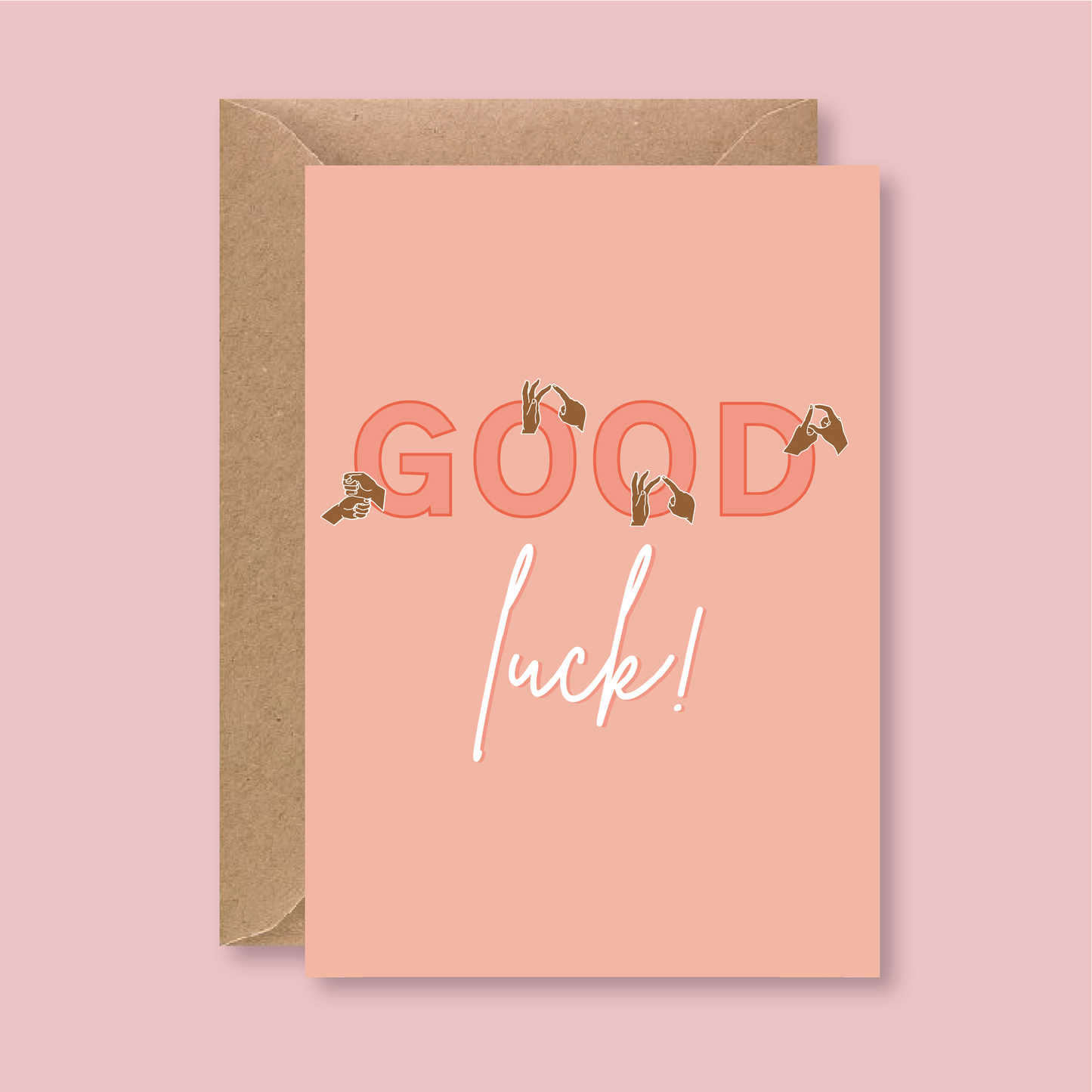 BSL Good Luck Card - Blush Boulevard Greeting Card