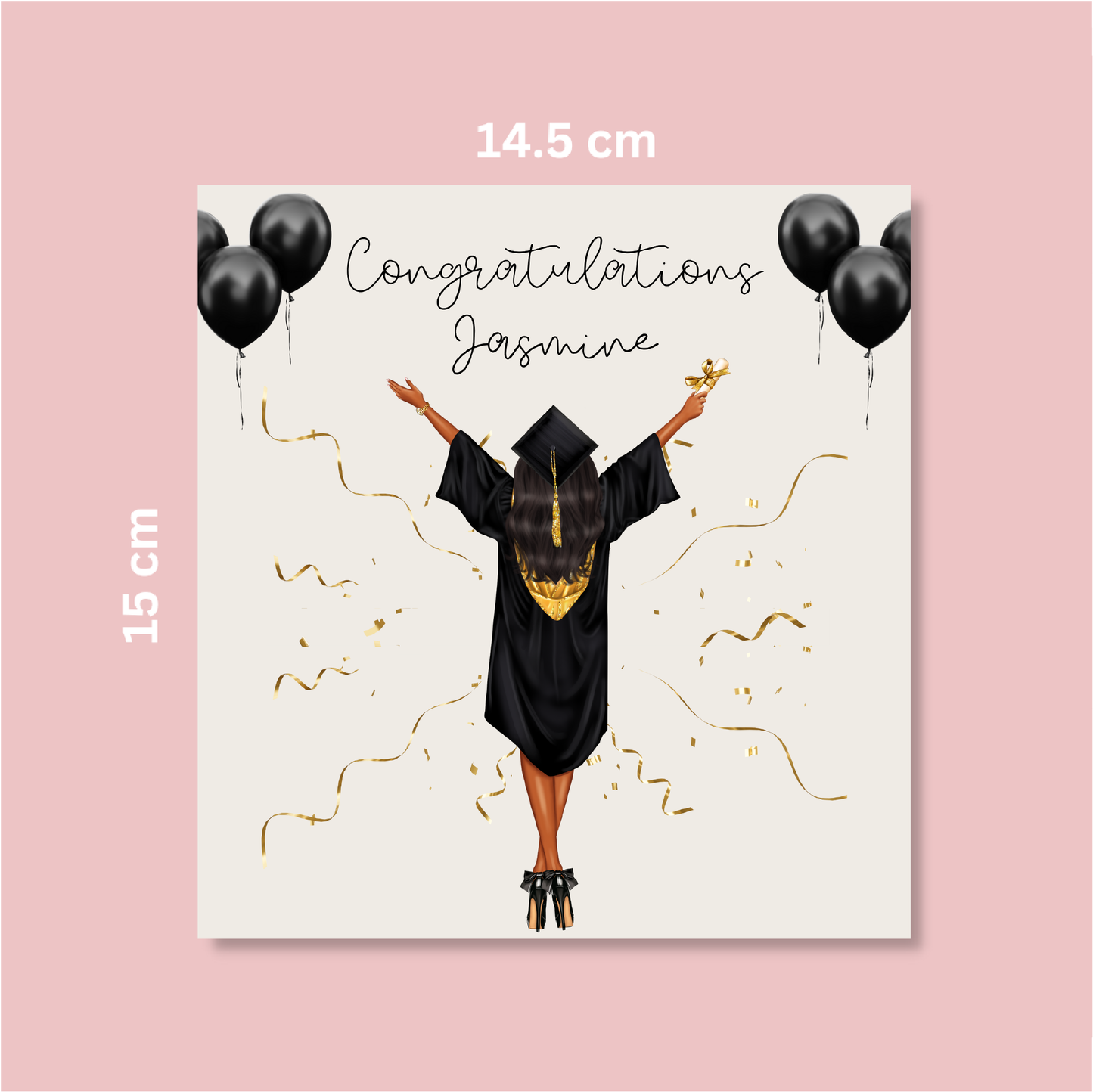 Personalised Congratulations Graduation Card - Blush Boulevard Greeting Card