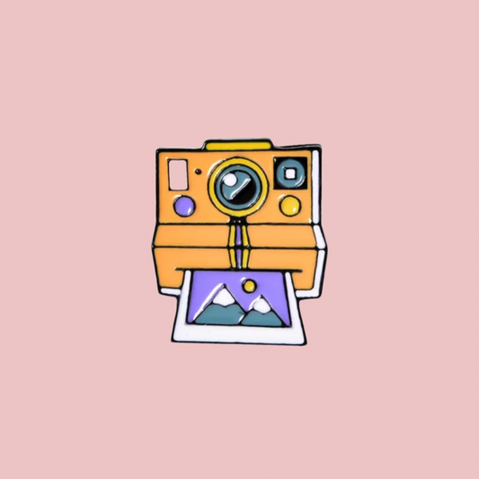 Polaroid Camera Enamel Pin - Blush Boulevard