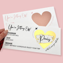 Load image into Gallery viewer, Personalised Scratch Off Boarding Pass Ticket - Blush Boulevard Ticket
