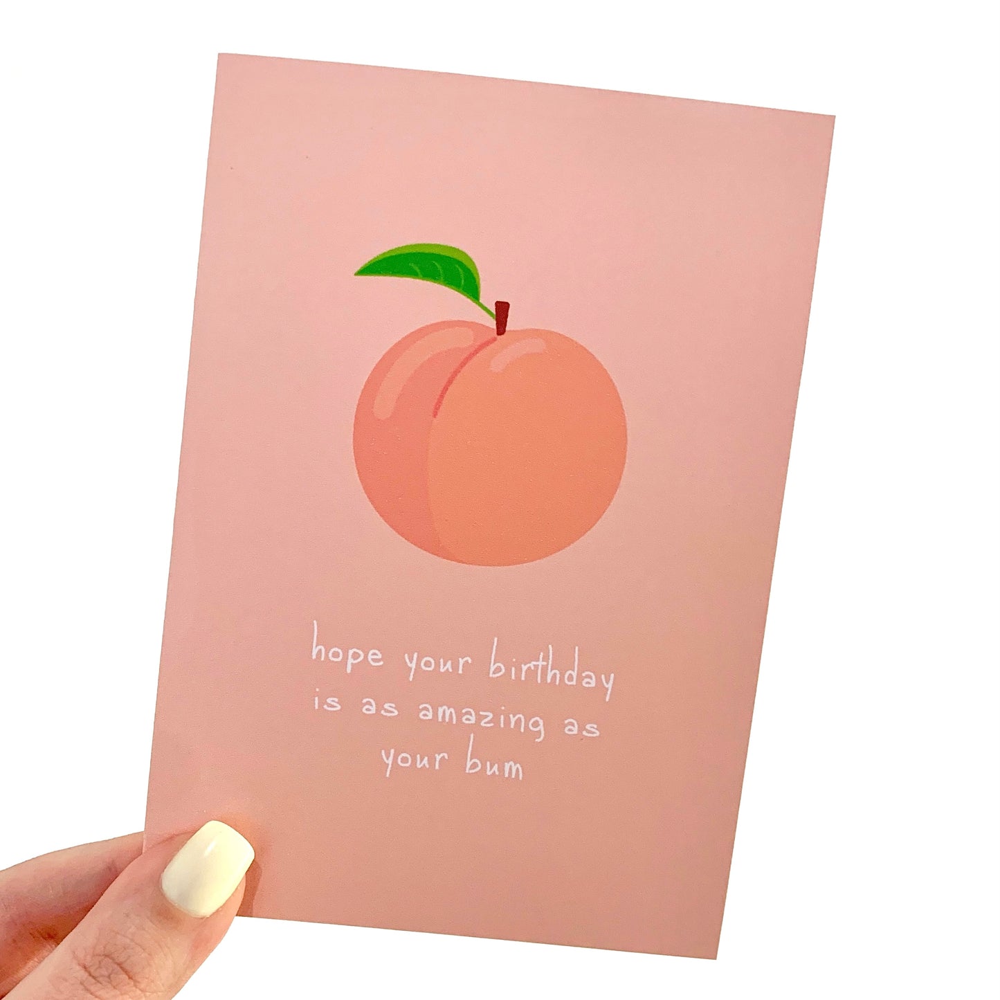 Amazing Bum Peach Birthday Card - Blush Boulevard Greeting Card