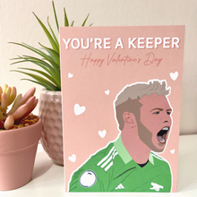 Load image into Gallery viewer, Aaron Ramsdale Arsenal Valentine&#39;s Card - Blush Boulevard Greeting Card
