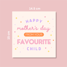 Load image into Gallery viewer, Favourite Child Mother&#39;s Day Card - Blush Boulevard Greeting Card
