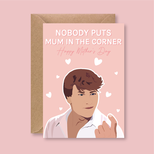 Patrick Swayze Dirty Dancing Mother's Day Card - Blush Boulevard Default Title Greeting Card