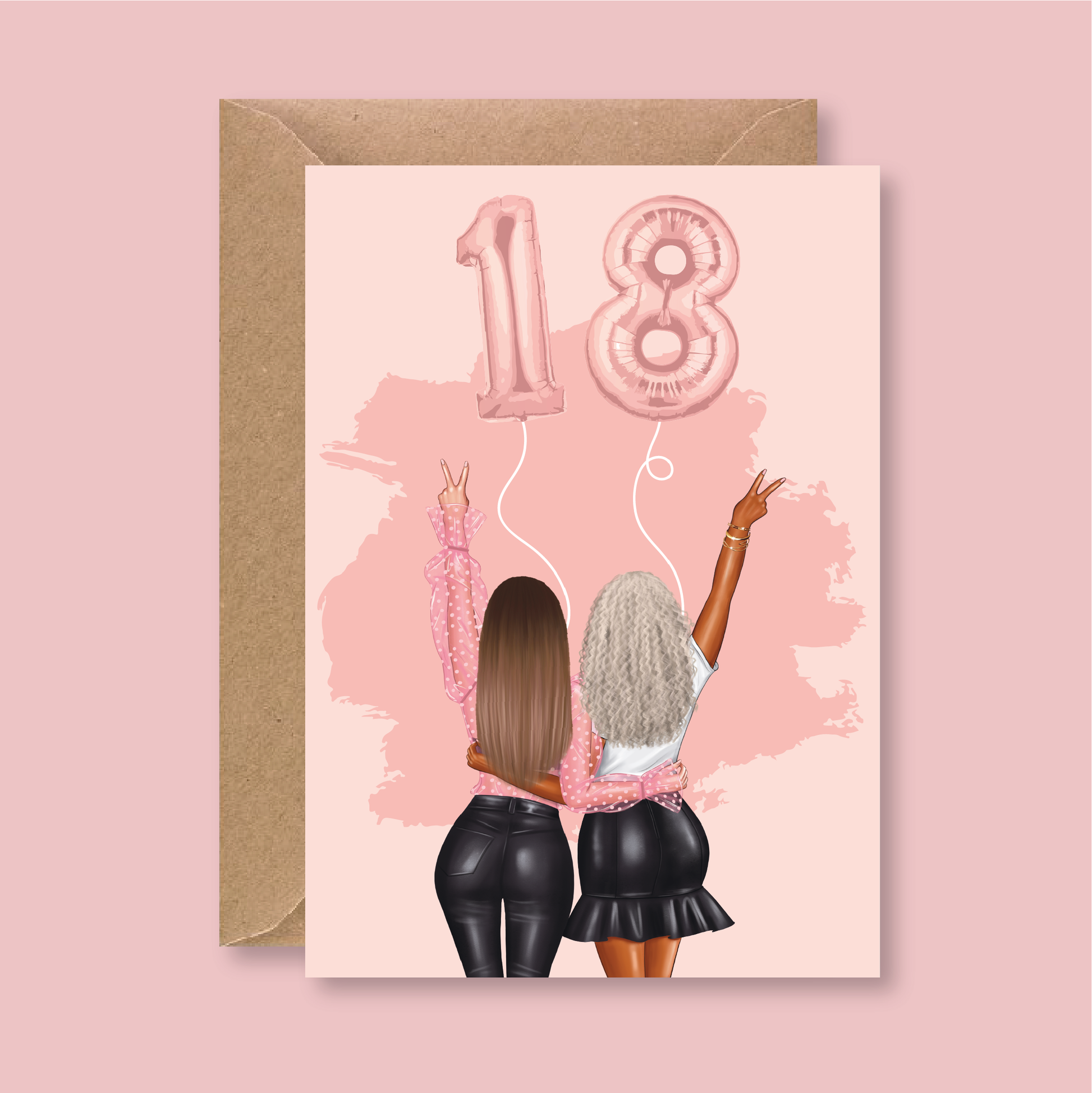 Personalised Pink Girls Birthday Card - Blush Boulevard Greeting Card