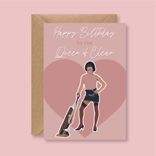 Load image into Gallery viewer, Queen of Clean Freddie Mercury Birthday Card - Blush Boulevard Greeting Card
